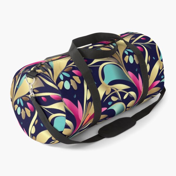 Item preview, Dark bright colorful leaves pattern black backgound designed and sold by YeKnot.