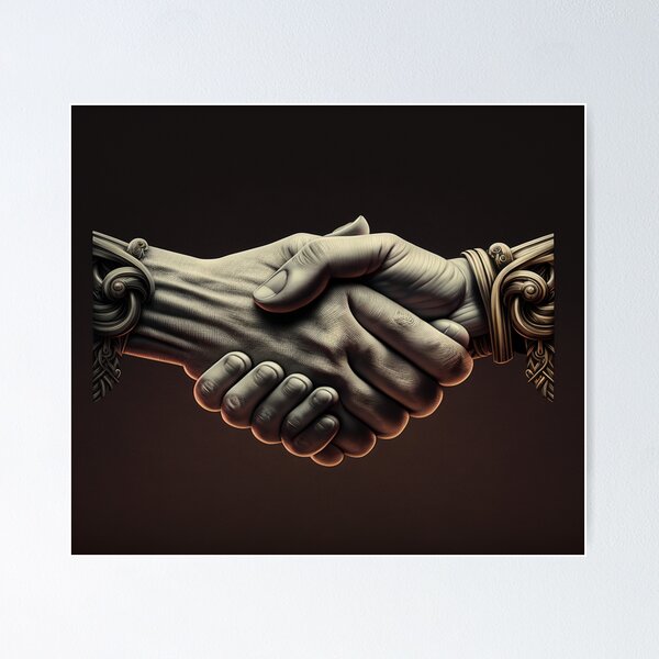 Copy of Handshake Poster for Sale by Dr Art