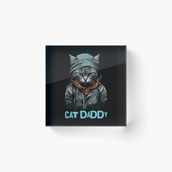 Item preview, Cat Daddy Black Cat Vintage Eighties Style Cat Retro Gift designed and sold by InkyGenies.