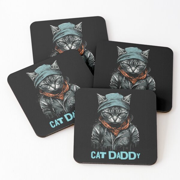 Item preview, Cat Daddy Black Cat Vintage Eighties Style Cat Retro Gift designed and sold by InkyGenies.