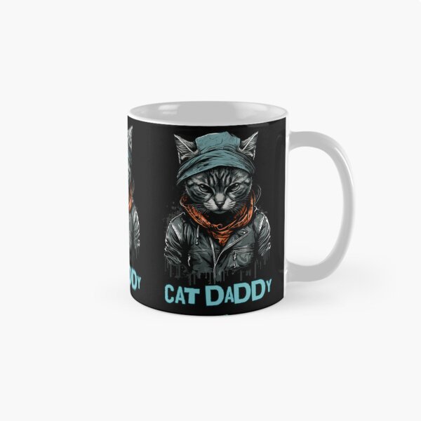 Item preview, Cat Daddy Black Cat Vintage Eighties Style Cat Retro Gift designed and sold by InkyGenies.