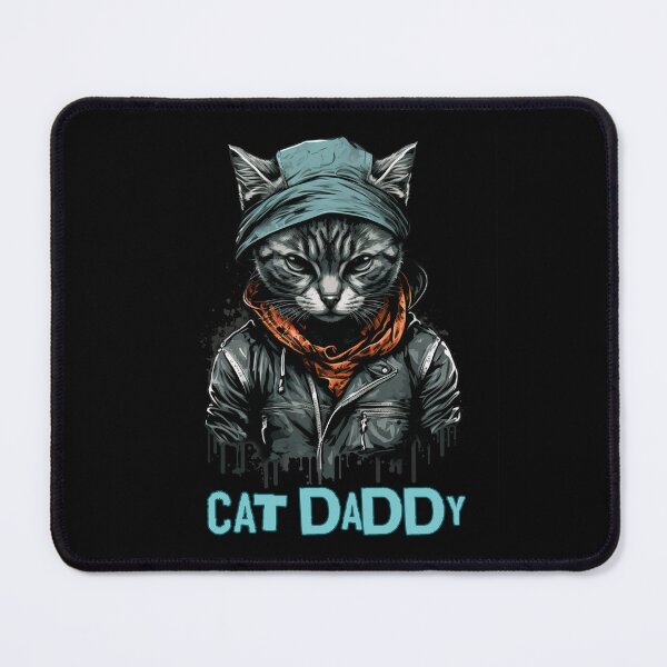 Item preview, Cat Daddy Black Cat Vintage Eighties Style Cat Retro Gift designed and sold by InkyGenies.