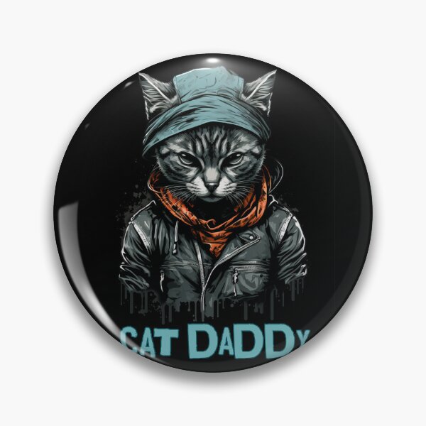 Item preview, Cat Daddy Black Cat Vintage Eighties Style Cat Retro Gift designed and sold by InkyGenies.