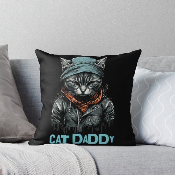 Item preview, Cat Daddy Black Cat Vintage Eighties Style Cat Retro Gift designed and sold by InkyGenies.
