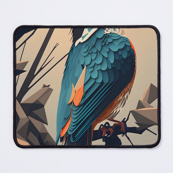 Item preview, blue bird abstract illustration designed and sold by R&B Art and design.