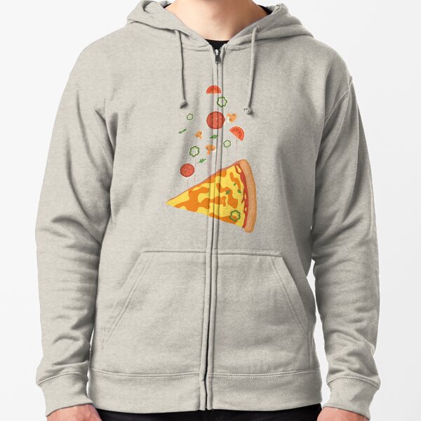 Pizza floating island - Hot pizza is in the air - I love Pizza Zipped Hoodie