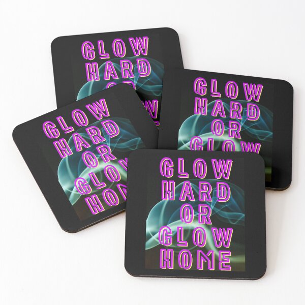 Item preview, Glow Hard or Glow Home – Retro Party Design in Neon Pink designed and sold by GalleryNora.