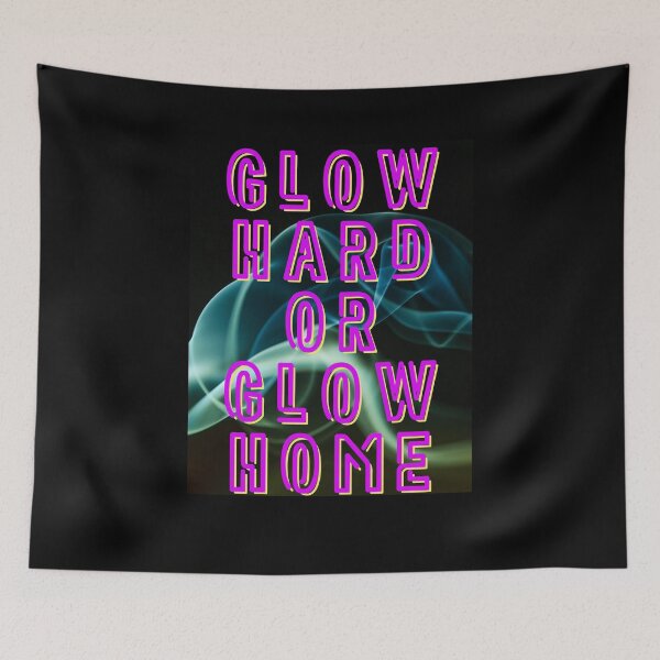 Item preview, Glow Hard or Glow Home – Retro Party Design in Neon Pink designed and sold by GalleryNora.