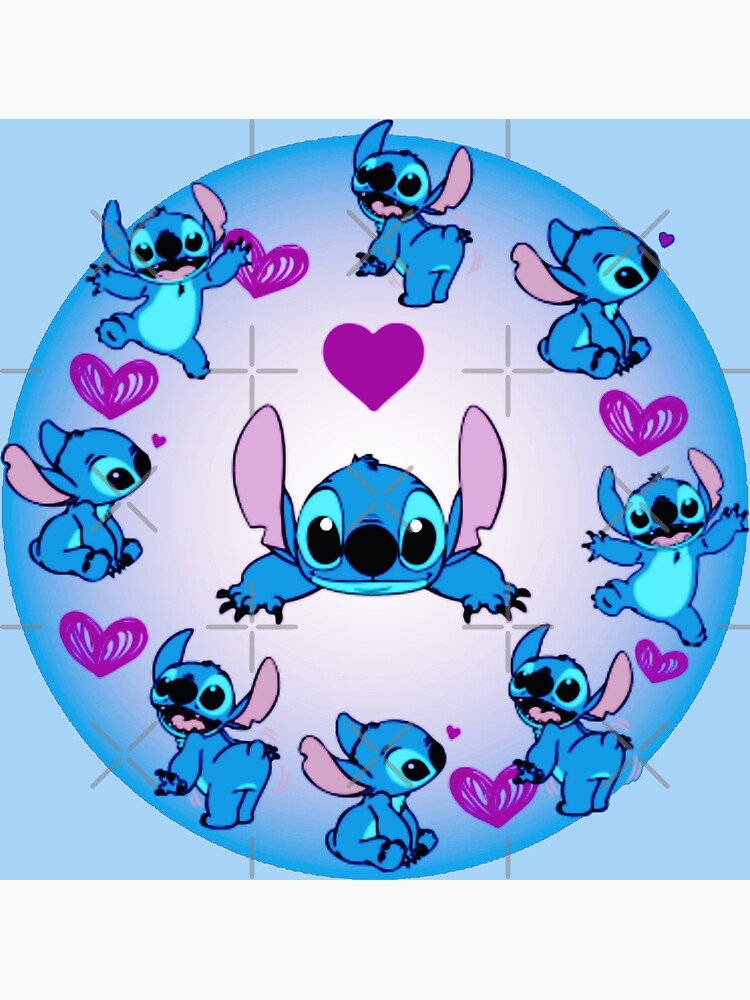 cute stitch and angel | Poster