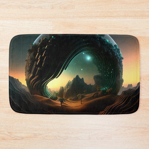Item preview, Fantasy Landscape Art, Green Star designed and sold by Fantasy Masterpiece.