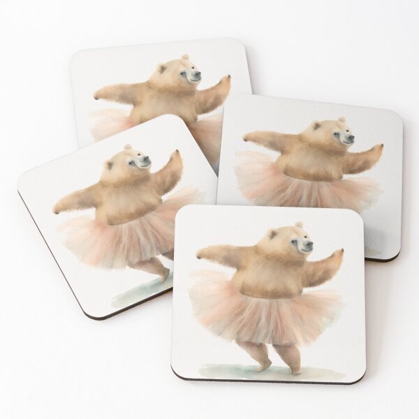 Item preview, Watercolor funny animals - a bear in a tutu ballet dancing designed and sold by Garland05.