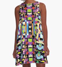 Motley Abstract Pattern A-Line Dress