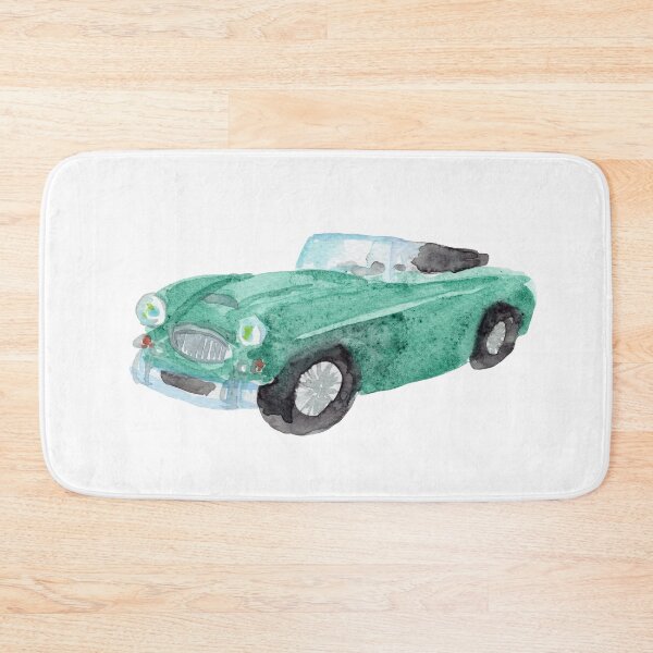 Item preview, Watercolor Green Austin Healey car designed and sold by alisonsadler.