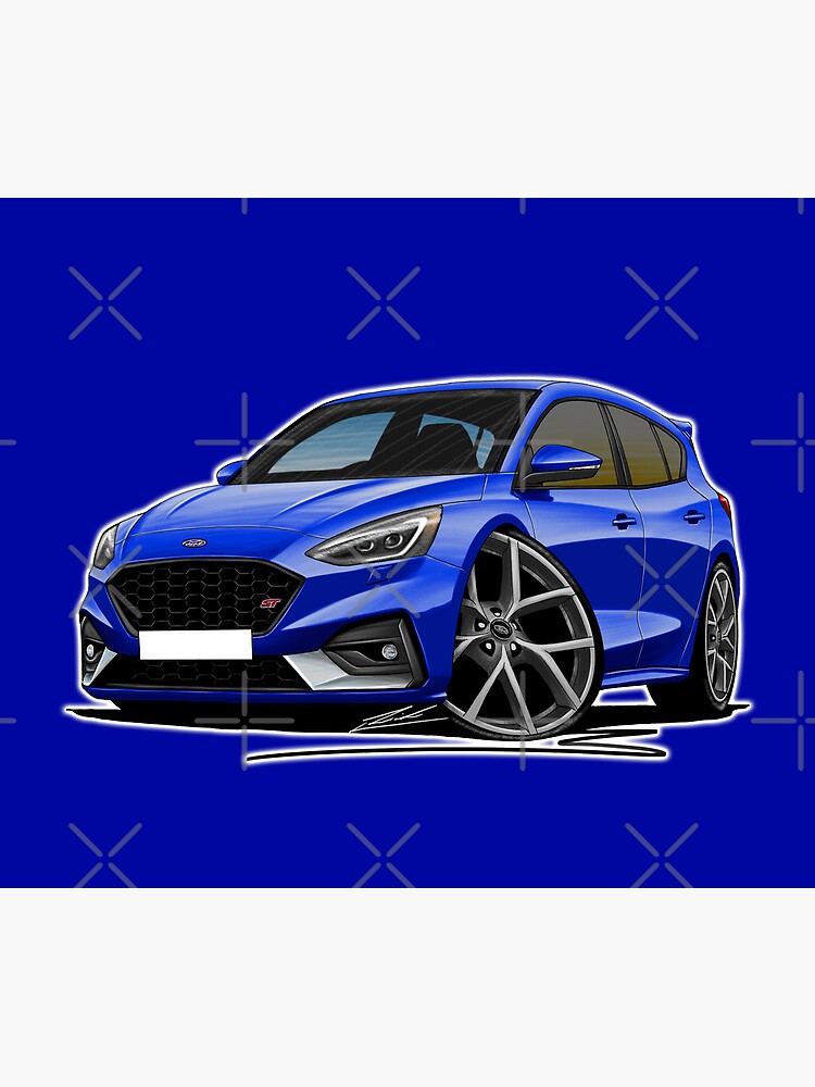 Ford Focus (Mk4) ST Blue - Caricature Car Art Mouse Pad for Sale by  yeomanscarart