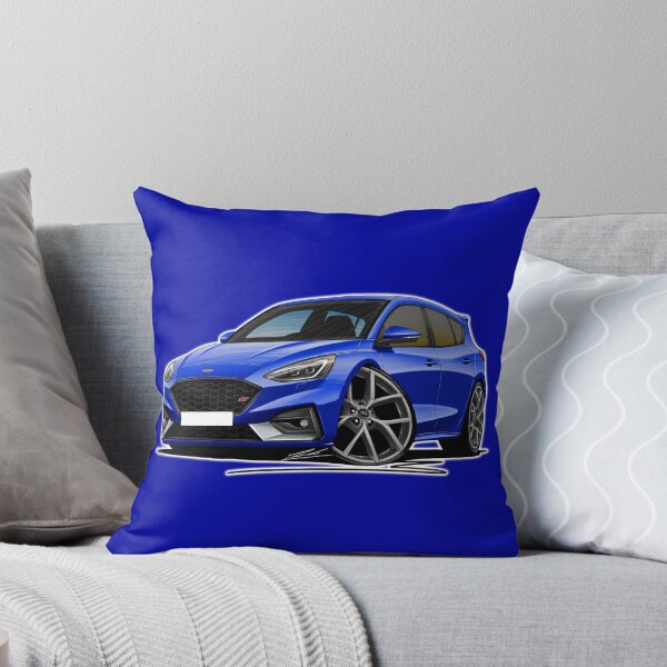 Item preview, Ford Focus (Mk4) ST Blue - Caricature Car Art designed and sold by Yeomans Cartoons.