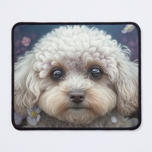 Item preview, Havapoo Puppy Surrounded by Flowers designed and sold by Expressive Vision.