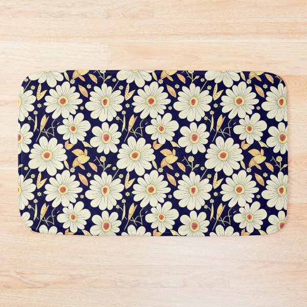 Item preview, Sweet and Simple Retro Daisies On Black designed and sold by Fine Prints.