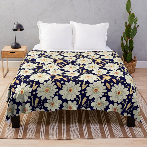 Item preview, Sweet and Simple Retro Daisies On Black designed and sold by Fine Prints.