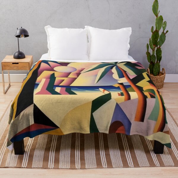 Item preview, A Tropical Beach in Abstract Art Style designed and sold by ArtNouveauChic.