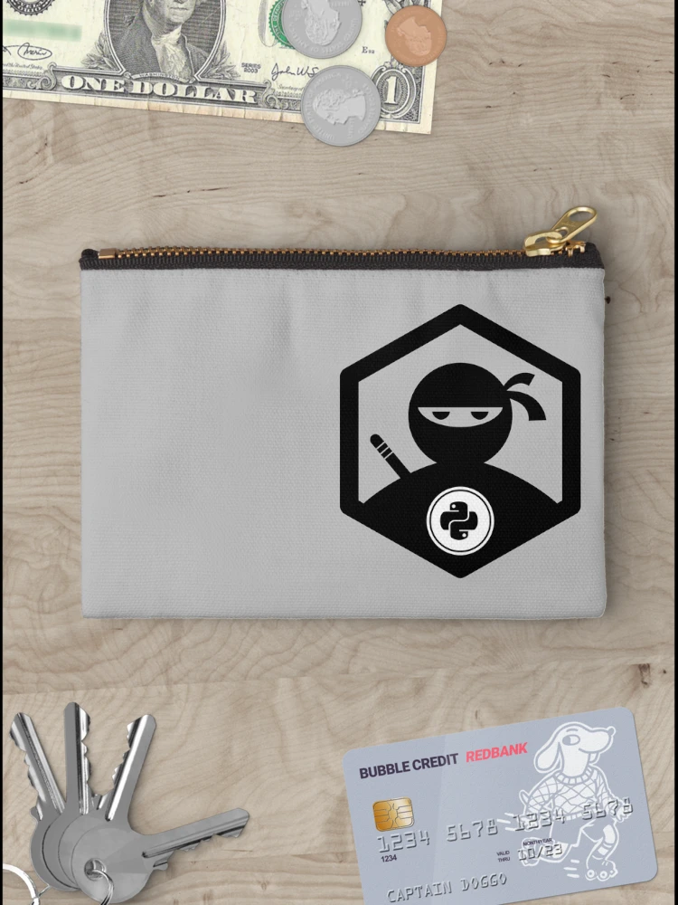 Thumbnail 3 of 4, Zipper Pouch, Python ninja programmer expert  designed and sold by codepuns.