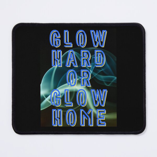 Item preview, Glow Hard or Glow Home – Retro Party Design in Neon Blue designed and sold by GalleryNora.