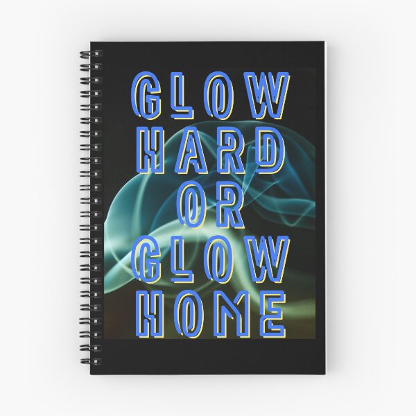 Item preview, Glow Hard or Glow Home – Retro Party Design in Neon Blue designed and sold by GalleryNora.