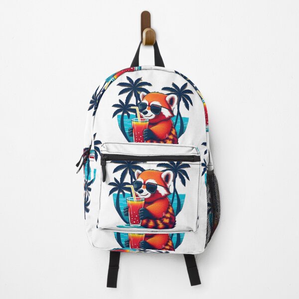 Item preview, Funny Red Panda Animal Design Sticker Tropical Summer Vacay Mode Vacation designed and sold by reddrive88.
