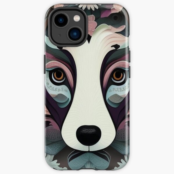 A elegant dog's headshot creative art iPhone Tough Case