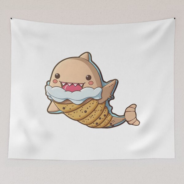 Item preview, Croissant Shark Kawaii Shark designed and sold by PronteraDesign.