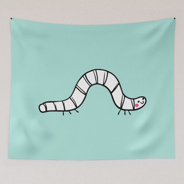 Item preview, Cute Caterpillar with pink cheeks designed and sold by BoredCatCo.