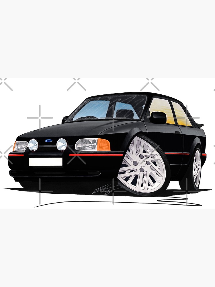 Ford Escort Xr3i 90 Spec Black Caricature Car Art Poster For Sale By Yeomanscarart Redbubble 1323