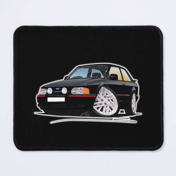 Item preview, Ford Escort XR3i (90 Spec) Black - Caricature Car Art designed and sold by Yeomans Cartoons.