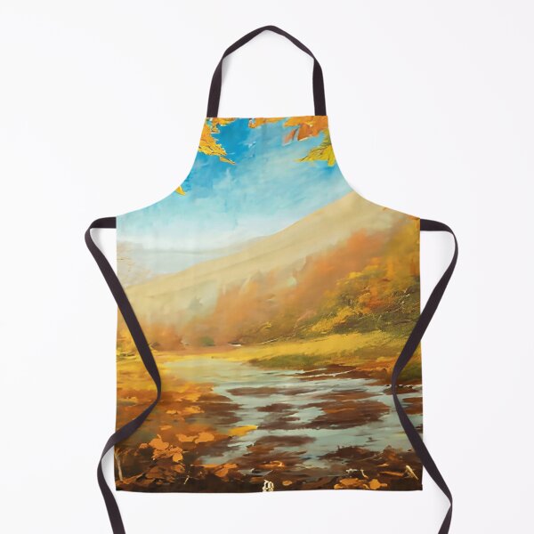 Item preview, Romantic autumn landscape with a river surrounded by leaves from trees designed and sold by Rostislav Bouda.