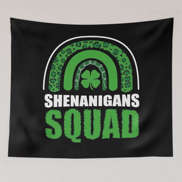 Item preview, Shenanigans Squad green leopard rainbow Funny St Paddy's Day designed and sold by SIMPLINZ.