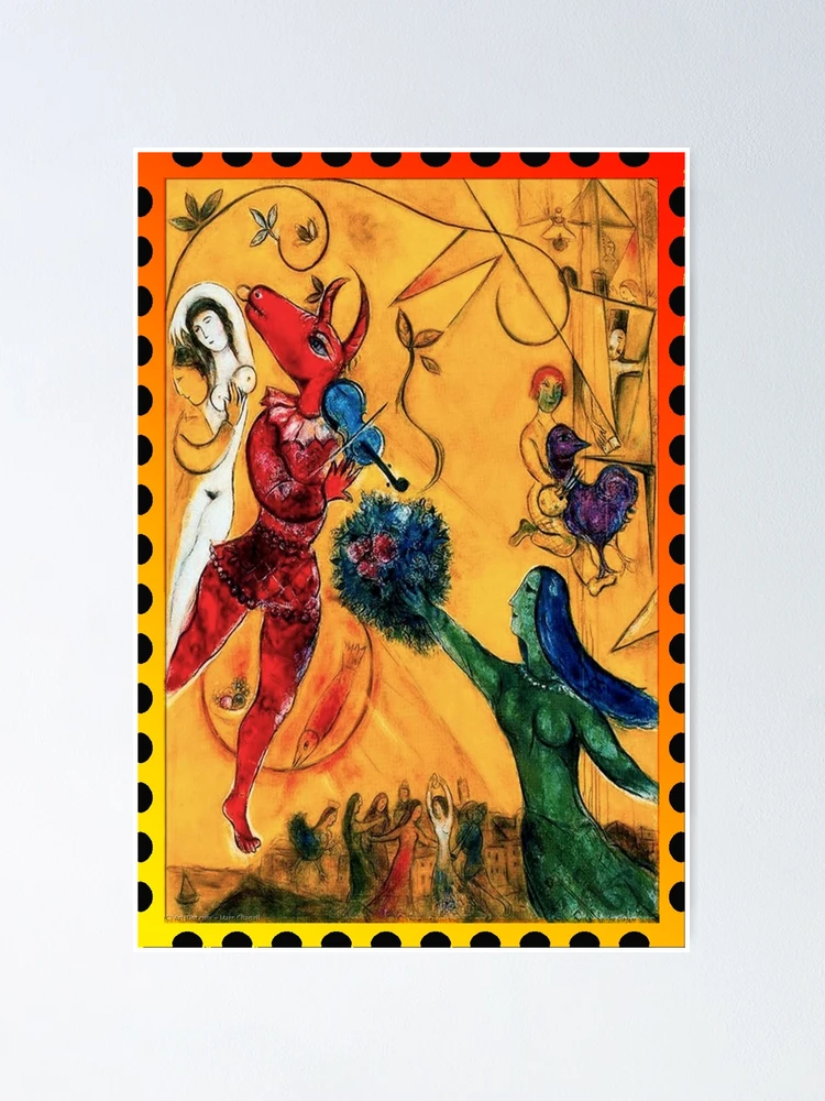 Vibrant Dreamscape of Love - Marc Chagall's La Mariée