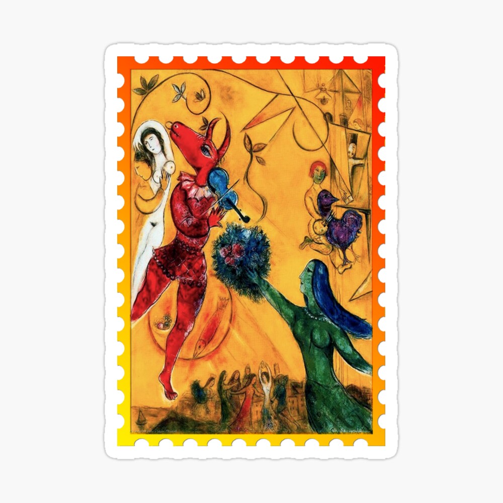 Vibrant Dreamscape of Love - Marc Chagall's La Mariée