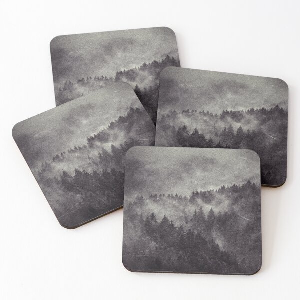 Item preview, Excuse Me, I'm Lost // The Dark Wave Side Of A Misty Nostalgia Wilderness Forest With Cascadia Trees Covered In Fog designed and sold by Tordis Kayma.