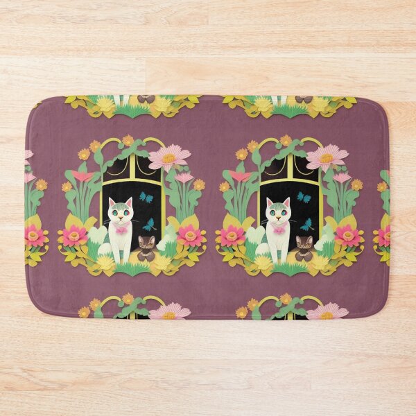 Item preview, Cat and baby cat in garden designed and sold by brilliant-com.