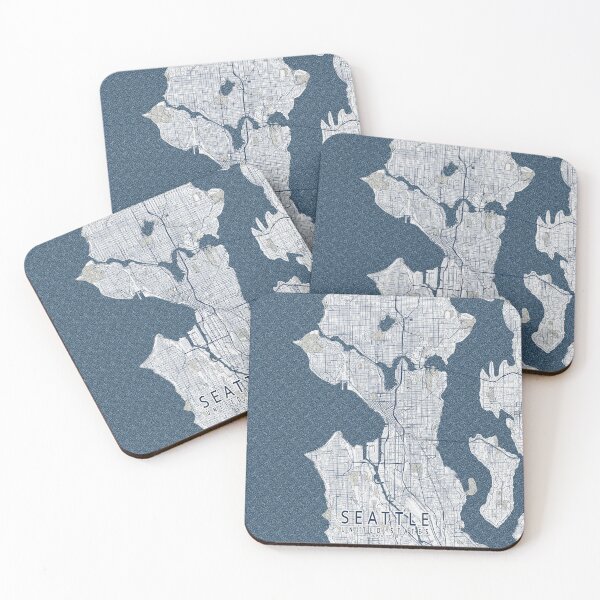 Item preview, Seattle City Map of Washington State, USA - Coastal designed and sold by deMAP.