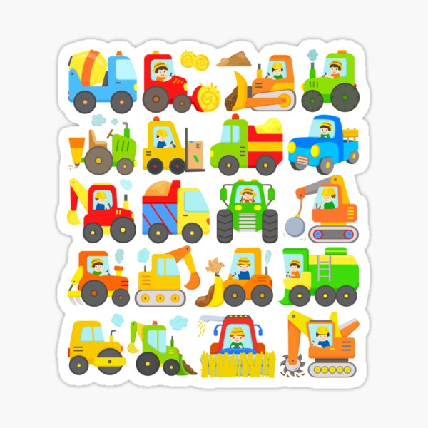 Vehicles For Kids Stickers for Sale