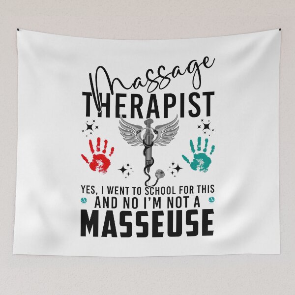 Item preview,  Massage therapist Yes, I went to school for this and no I'm not a Masseuse  designed and sold by boomthetees.