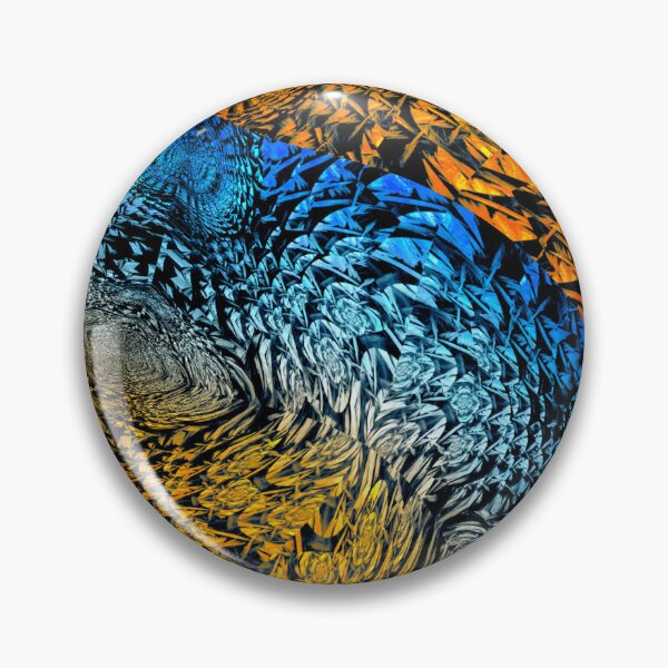 Item preview, Serene Waves_Abstract Textured Print_Orange and Blue designed and sold by Pamela Cassidy.