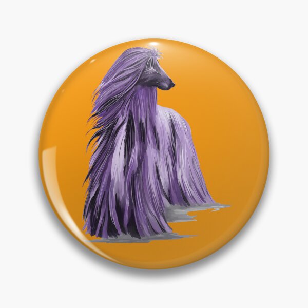 Item preview, Afghan hound in shades of purple, orange background designed and sold by Faerieglen.