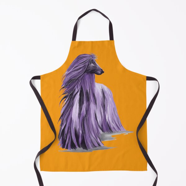 Item preview, Afghan hound in shades of purple, orange background designed and sold by Faerieglen.