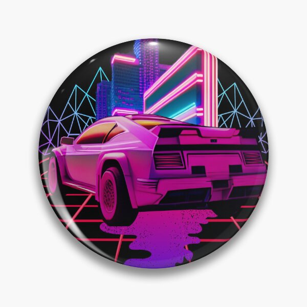 Artikelvorschau, Retro Wave City Sport Auto 80s Vaporwave entworfen und verkauft von Ascooepics.