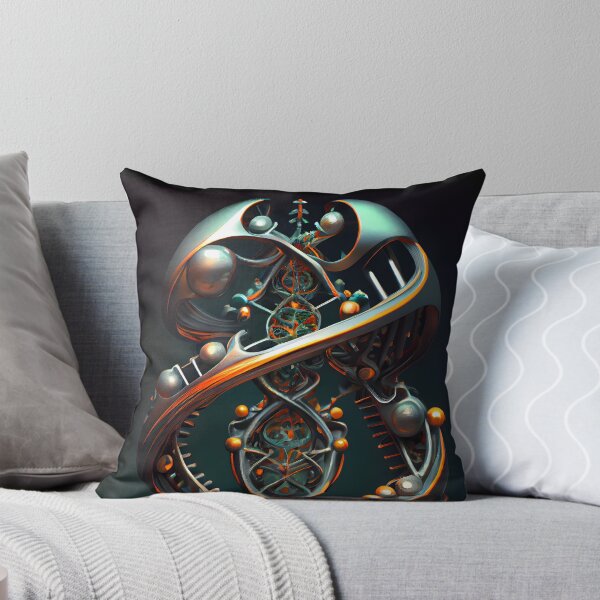 Item preview, Symmetrical Double Helix in Liquid Mercury Green and Orange designed and sold by digitalbrosse.