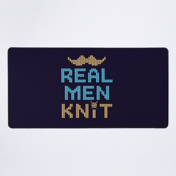 Item preview, Real Men Knit Knitting Knitter Mustache designed and sold by jaygo.