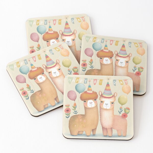 Item preview, Happy Birthday Alpacas designed and sold by Anicue.