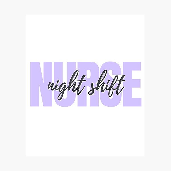 Item preview, Night Shift Nurse | Night Shift Nursing | Nurse Typographic | Nursing Specialties designed and sold by DesignsRN.