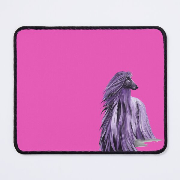 Item preview, Afghan hound in shades of purple, hot pink background designed and sold by Faerieglen.